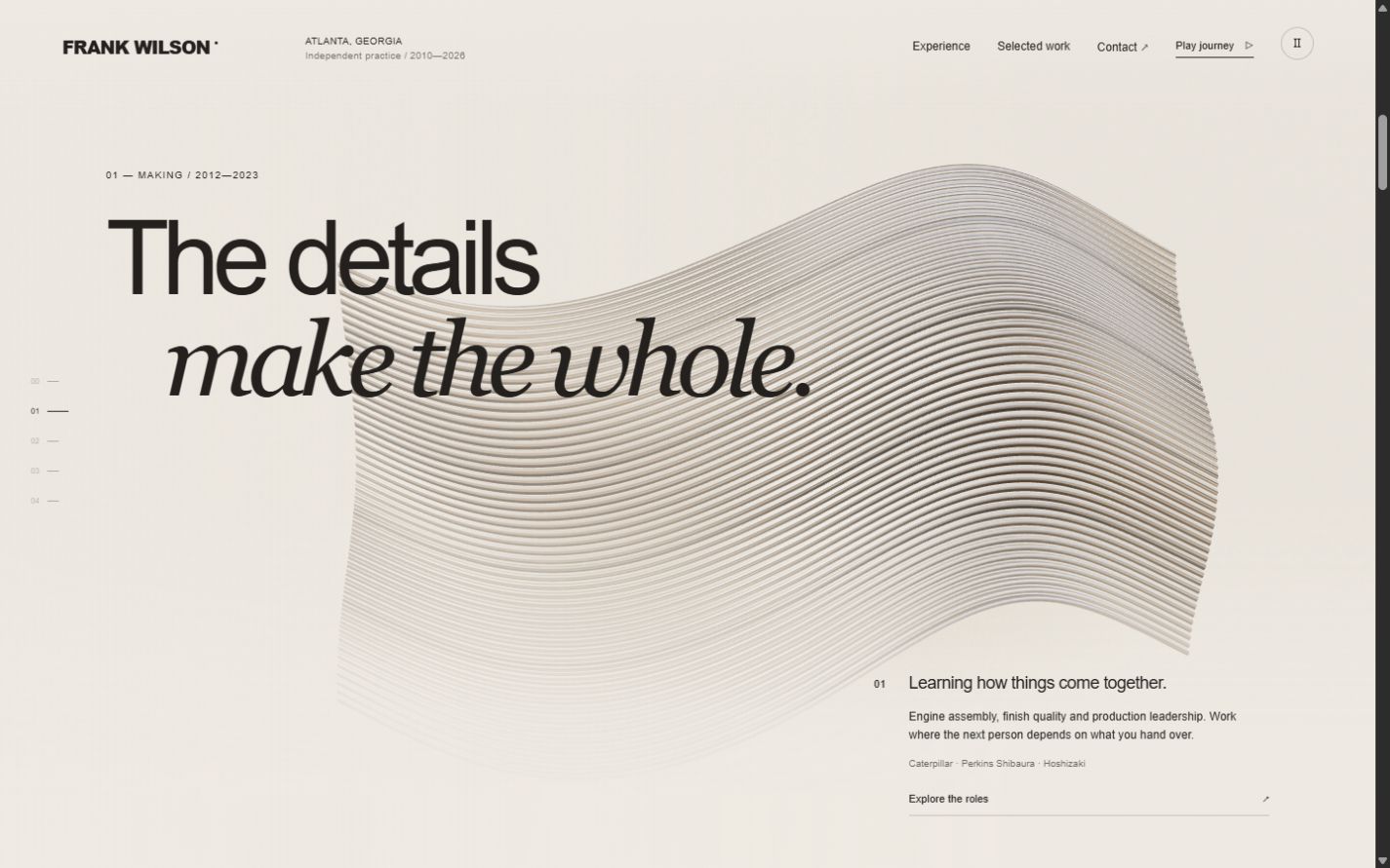 The metallic form flattens alongside manufacturing experience
