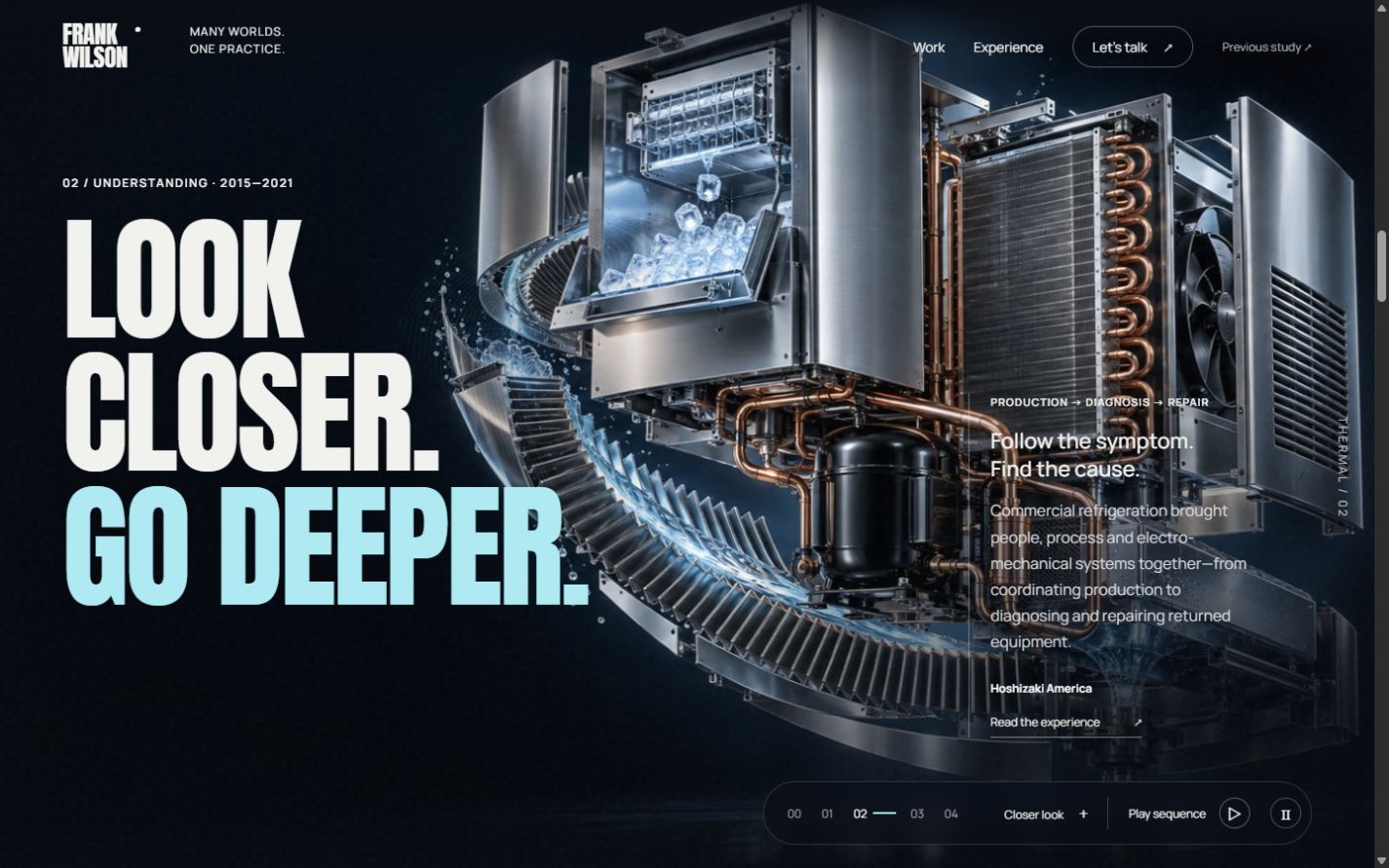 Opened refrigeration assembly
