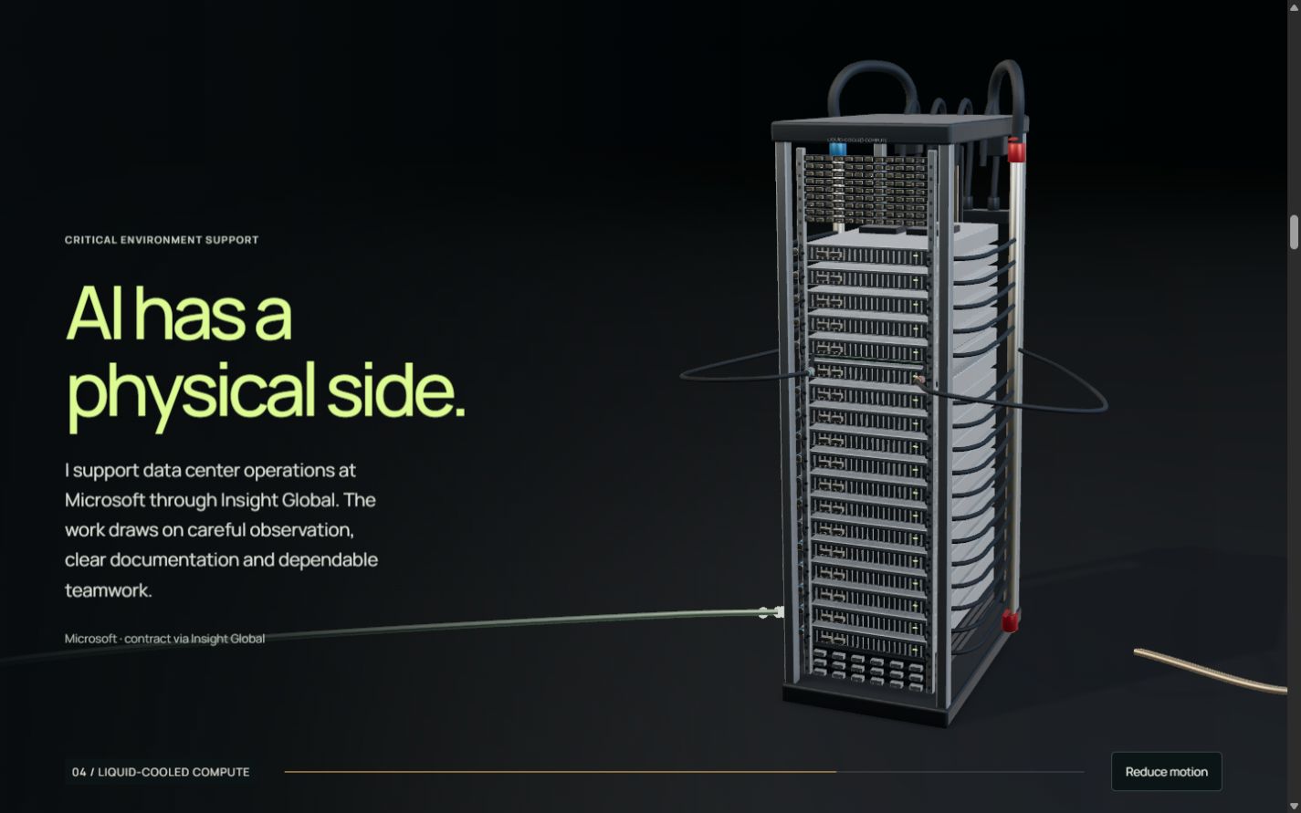 Open-frame liquid-cooled compute rack