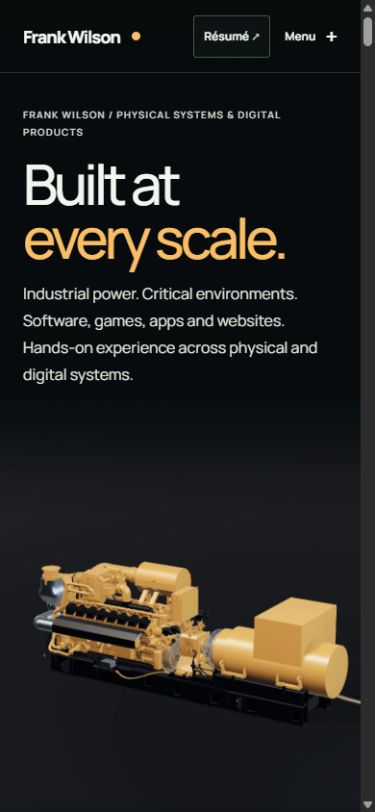 Phone static presentation of the industrial generator beneath its introduction